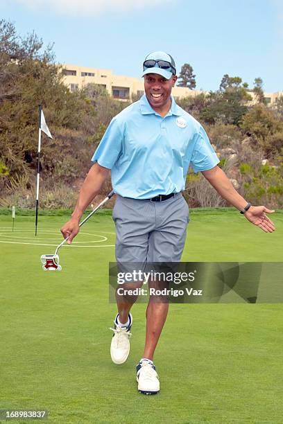 Sportscaster Jay Harris attends the 2nd annual Hank Baskett Classic Golf Tournament at the Trump National Golf Club Los Angeles on May 17, 2013 in...