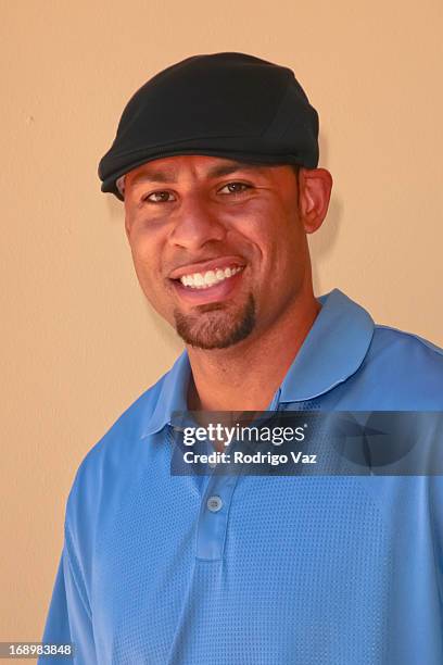 Former NFL player Hank Baskett attends the 2nd annual Hank Baskett Classic Golf Tournament at the Trump National Golf Club Los Angeles on May 17,...