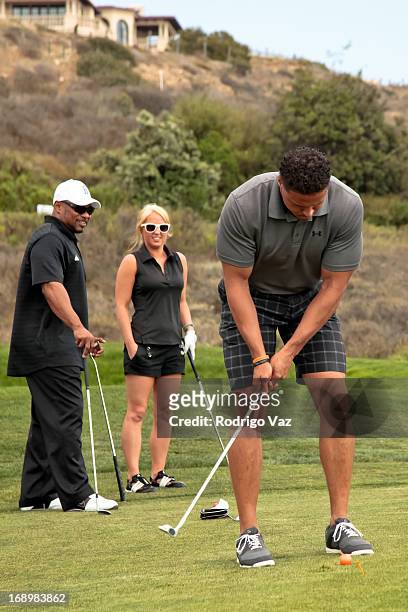 Former NFL linebacker Ryan Nece attends the 2nd annual Hank Baskett Classic Golf Tournament at the Trump National Golf Club Los Angeles on May 17,...