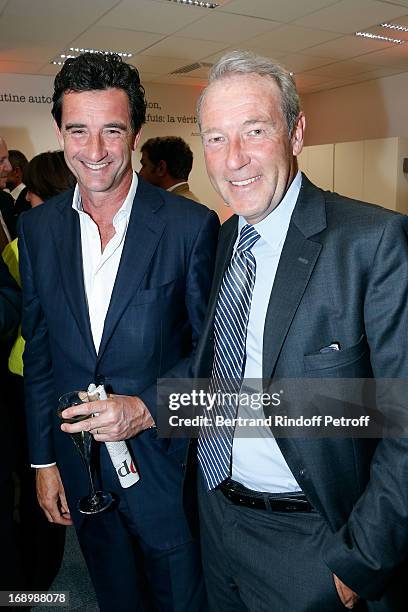 General Manager of 'Feminine Madame Figaro' newspaper Pierre Conte and CEO of L'Opinion Christophe Chenut attend 'L'Opinion' Newspaper Launch Party...