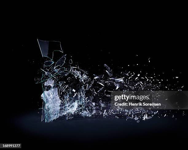 shattering glass - boundary stock pictures, royalty-free photos & images