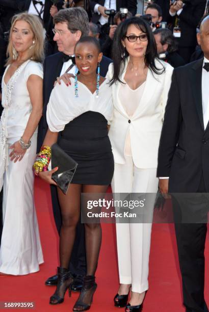 Yamina Benguigui and guests attend 'Le Passe' Premiere during the 66th Annual Cannes Film Festival at Grand Theatre Lumiere on May 17, 2013 in...