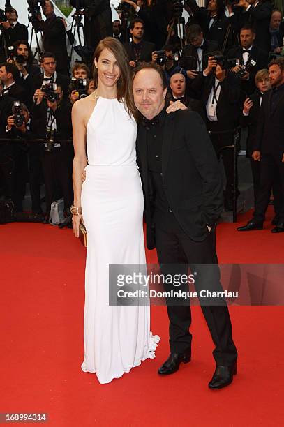 Jessica Miller and Lars Ulrich attend the Premiere of 'Jimmy P. ' at Palais des Festivals during The 66th Annual Cannes Film Festival on May 18, 2013...
