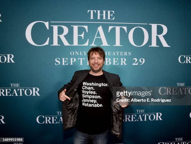 Gareth Edwards attends a special screening of 20th Century Studios' "The Creator" at TCL Chinese Theatre in Hollywood, California on September 18,...