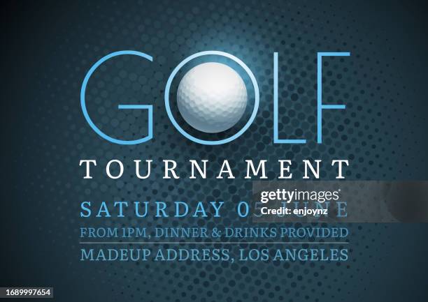 golf tournament poster - golf tournament stock illustrations