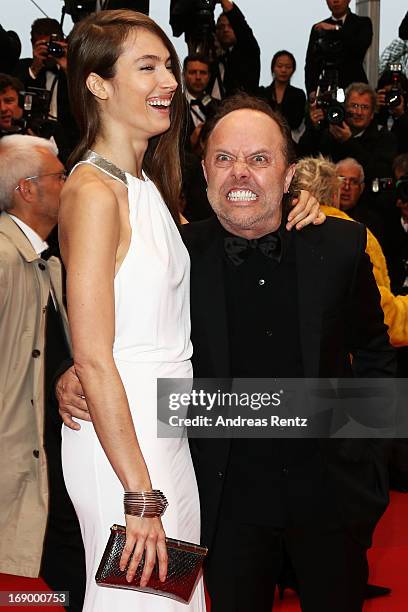 Model Jessica Miller and her husband Lars Ulrich attend the 'Jimmy P. ' Premiere during the 66th Annual Cannes Film Festival at the Palais des...