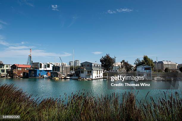 house boats in mission bay - mission bay san diego stock pictures, royalty-free photos & images