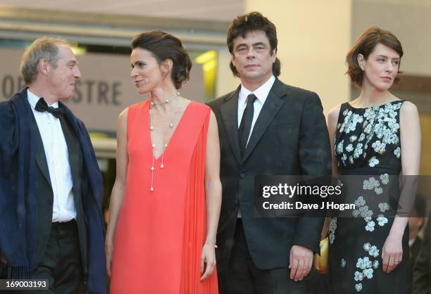 Director Arnaud Desplechin, French Culture Minister Aurelie Filippetti, actor Benicio Del Toro, actress Gina McKee and writer Kent Jones attend the...