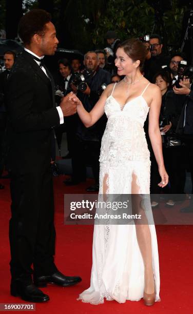 Gary Dourdan and Isabella Orsini attend the 'Jimmy P. ' Premiere during the 66th Annual Cannes Film Festival at the Palais des Festivals on May 18,...