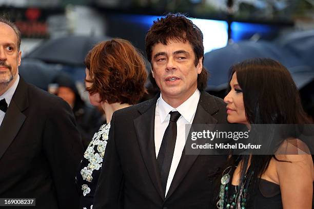 Benicio Del Toro and Michelle Thrush attend 'Jimmy P. ' Premiere during the 66th Annual Cannes Film Festival at Grand Theatre Lumiere on May 18, 2013...