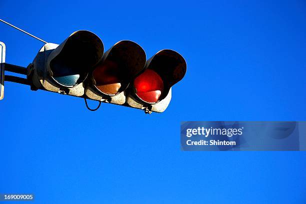 red & blue - road signal stock pictures, royalty-free photos & images