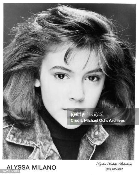 Actress Alyssa Milano poses for a portrait in circa 1985.