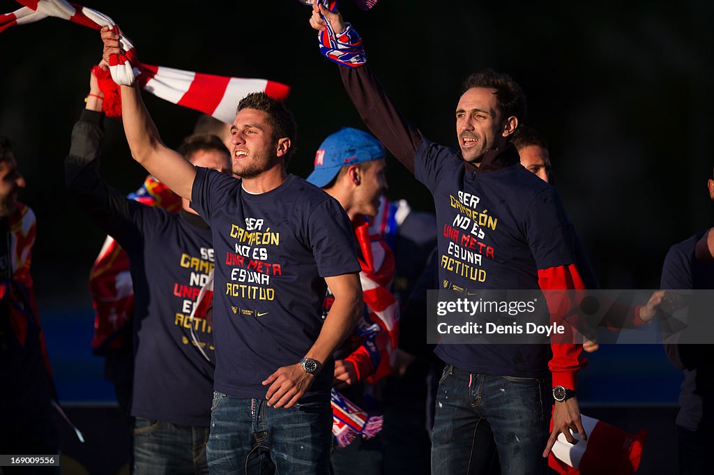 Atletico de Madrid Celebrate Winning Copa del Rey