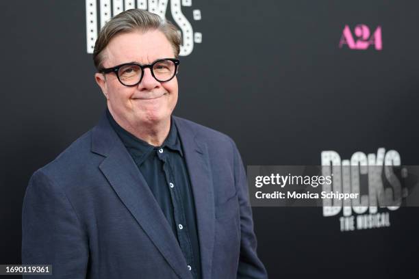 Nathan Lane attends the Los Angeles premiere of A24's "Dicks: The Musical" at Fine Arts Theatre on September 18, 2023 in Beverly Hills, California.