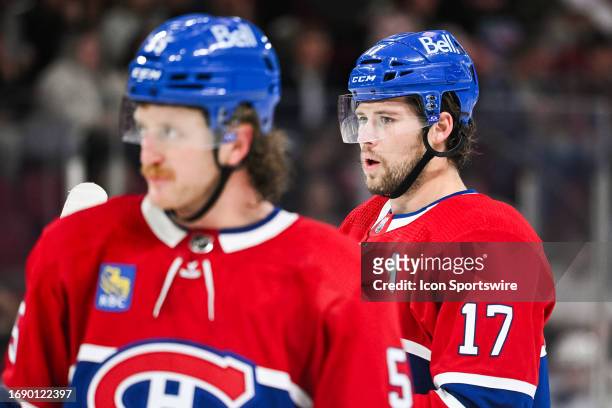 Look on Montreal Canadiens right wing Josh Anderson during the New Jersey Devils versus the Montreal Canadiens preseason game on September 25 at Bell...