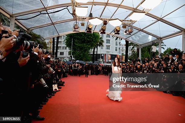 Paz Vega attends the 'Jimmy P. ' Premiere during the 66th Annual Cannes Film Festival at the Palais des Festivals on May 18, 2013 in Cannes, France.