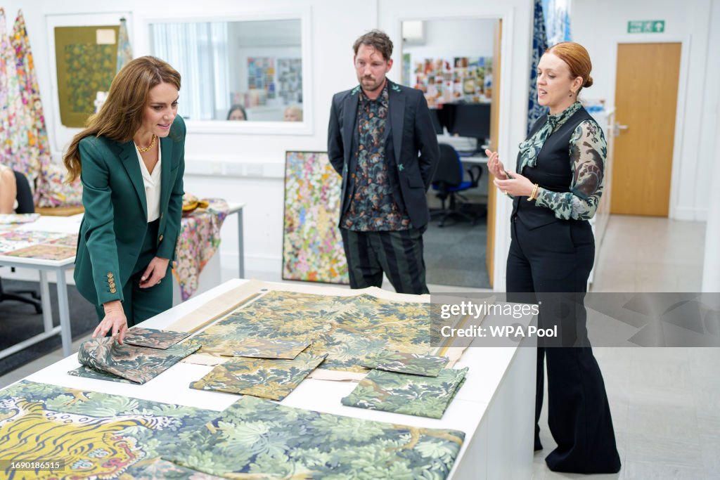 The Princess Of Wales Visits Textiles Manufacturers In Leeds And Lancaster