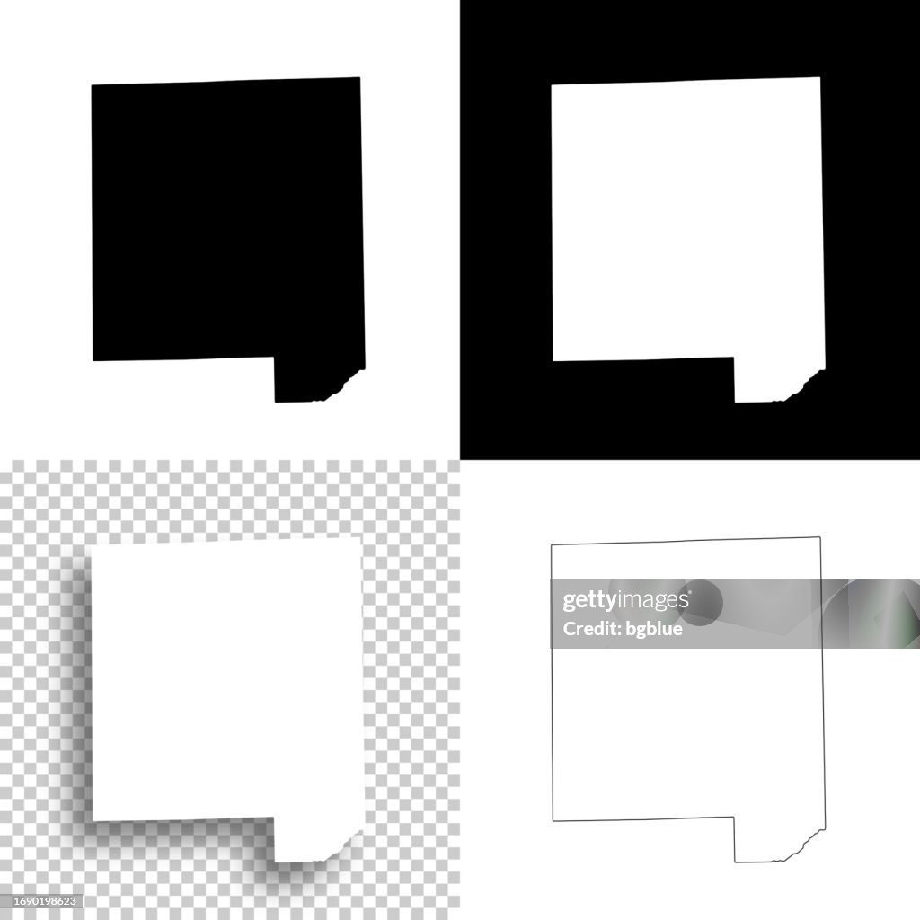 Dupage County, Illinois. Maps for design. Blank, white and black backgrounds