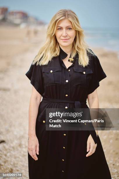 Filmmaker Amanda Sthers is photographed for Paris Match at the 37th Cabourg Film Festival on June 17, 2023 in Cabourg, France.