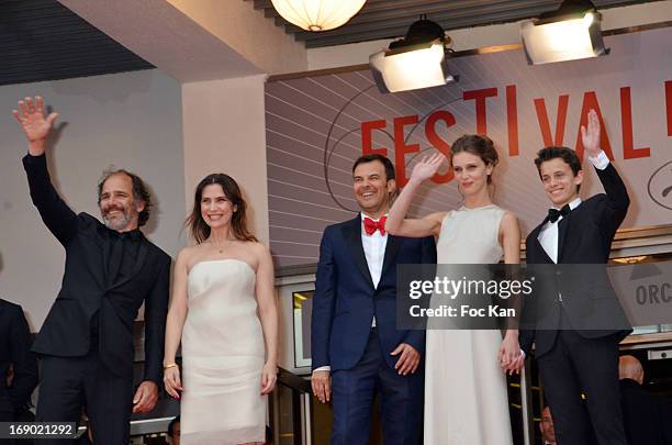 Frederic Pierrot Geraldine Pailhas;Francois Ozon ;Marine Vacth, Fantin Ravat attend Coppola attend the Premiere of 'Jeune & Jolie' at The 66th Annual...