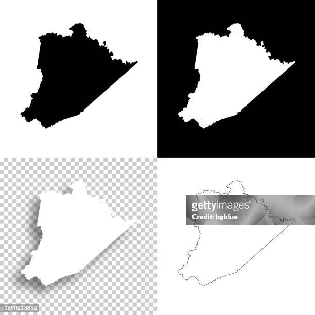pike county, kentucky. maps for design. blank, white and black backgrounds - pike county kentucky stock illustrations