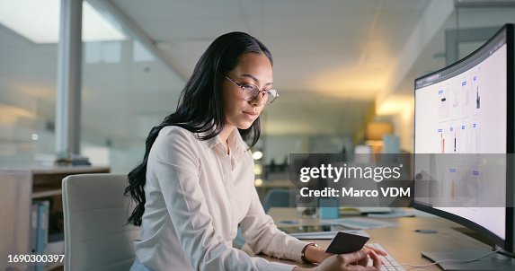 Business, credit card and woman with computer, ecommerce and online shopping in a workplace. Person, employee and consultant with banking, pc and purchase with transaction and payment in an office Business, credit card and woman with computer, ecommerce and online shopping in a workplace. Person, employee and consultant with banking, pc and purchase with transaction and payment in an office