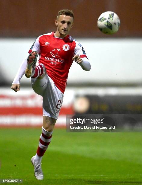 Dublin , Ireland - 25 September 2023; Sam Curtis of St Patrick's Athletic during the SSE Airtricity Men's Premier Division match between St Patrick's...