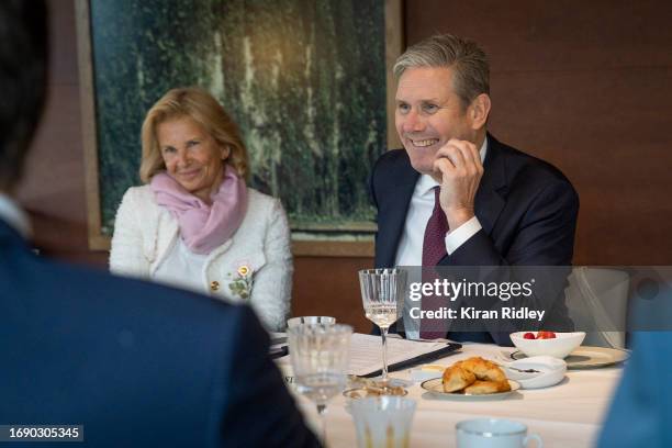 British Labour Party leader Keir Starmer attends a breakfast meeting in central Paris ahead of his bilateral meeting with French President Emmanuel...