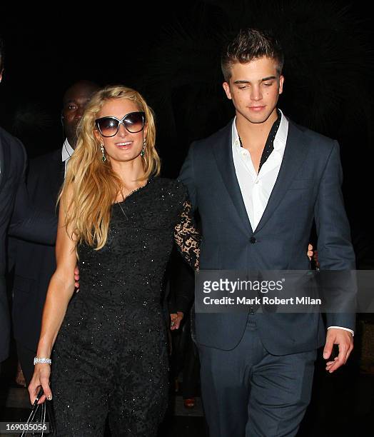 Paris Hilton and River Viiperi at the Torch club during The 66th Annual Cannes Film Festival on May 18, 2013 in Cannes, France.