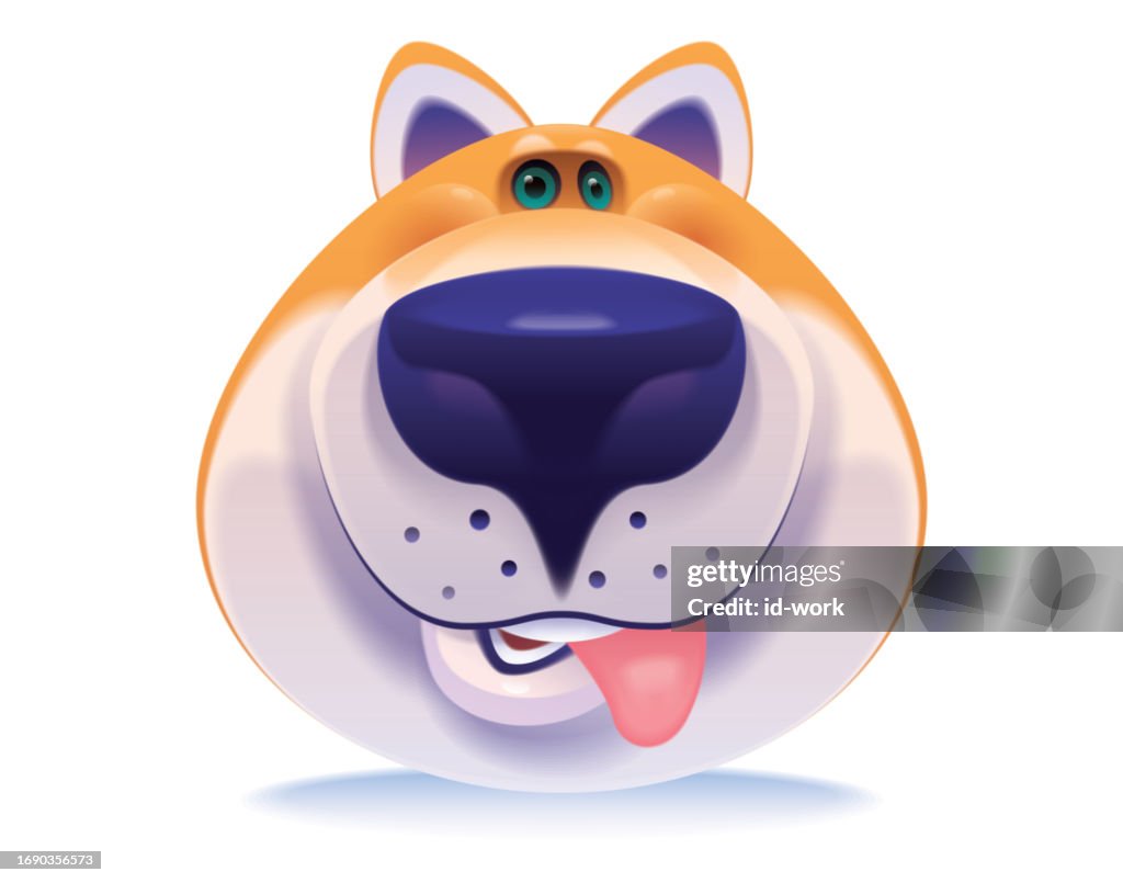 Funny dog icon
