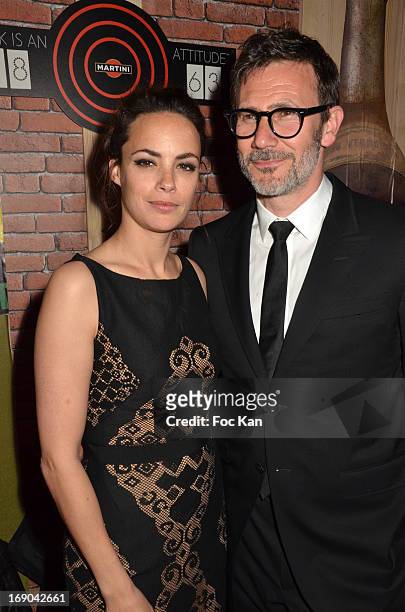 Berenice Bejo and Michel Hazanavicius attend the Platane Cocktail during the Schweppes lounge at The 66th Annual Cannes Film Festival at on May 18,...