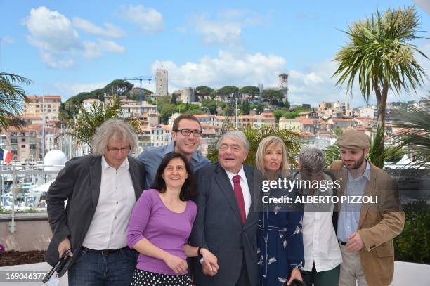 Austrian producer Danny Krausz, French assistant director Laura Koeppel, producer David Frenkel, director Claude Lanzmann, editor Chantal Hymans,...