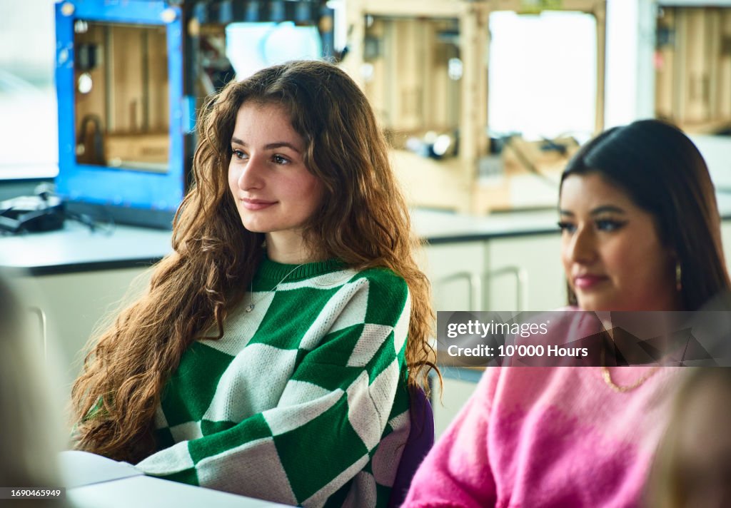 Technical college students sitting in class
