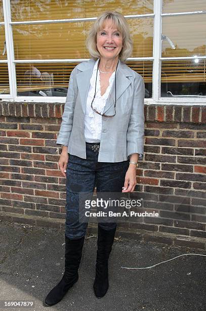 Jacki Piper attends as a blue plaque honouring Eric Morecambe and Ernie Wise is unveiled at Teddington Studios on May 19, 2013 in Teddington, England.