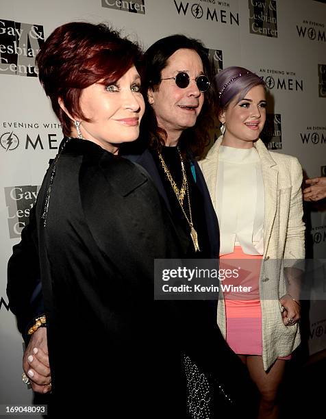 Sharon Osbourne, her husband Ozzy Osbourne and their daughter Kelly Osbourne arrive at An Evening With Women benefiting The L.A. Gay & Lesbian Center...