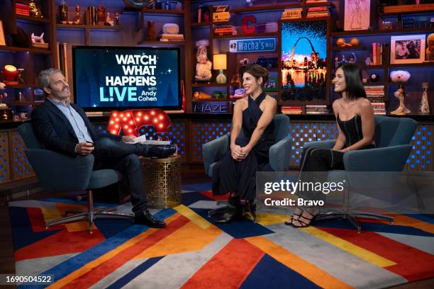 Episode 20154 -- Pictured: Andy Cohen, Jamie-Lynn Sigler, Natalya Scudder --