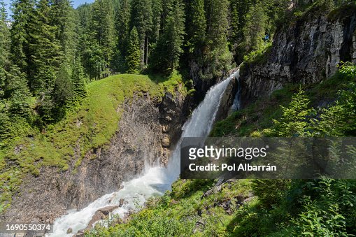Rosenlauischlucht waterfall, located near Meiringen in the region Berner Oberland, Switzerland
