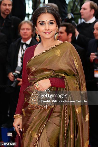 Jury Member Vidya Balan attends the 'Bombay Talkies' Premiere at Palais des Festivals during The 66th Annual Cannes Film Festival on May 19, 2013 in...