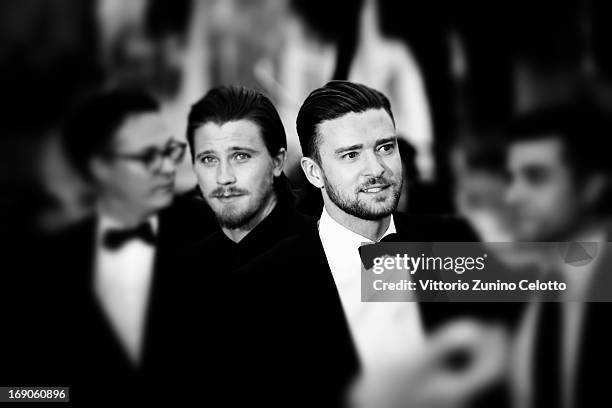 Actors Garrett Hedlund and Justin Timberlake attend 'Inside Llewyn Davis' Premiere during the 66th Annual Cannes Film Festival at Palais des...