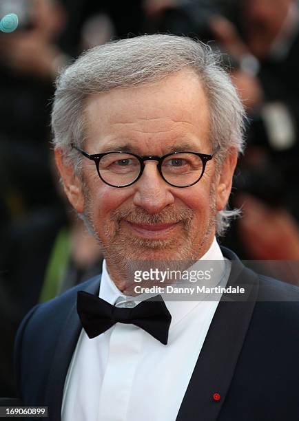 Steven Spielberg attends the Premiere of 'Inside Llewyn Davis' at The 66th Annual Cannes Film Festival on May 19, 2013 in Cannes, France.