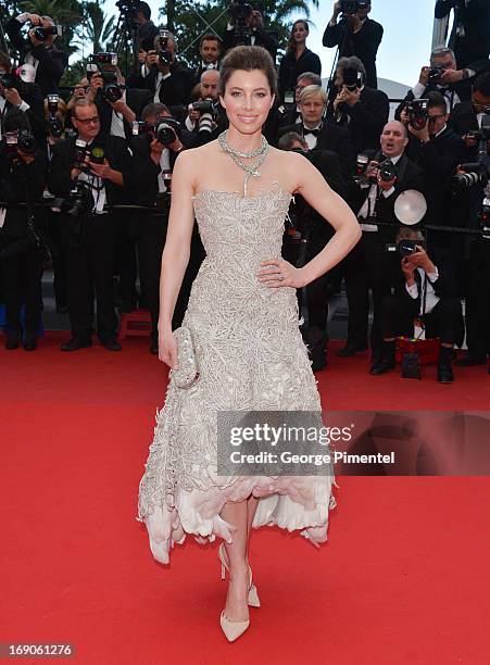 Jessica Biel attends the Premiere of 'Inside Llewyn Davis' at The 66th Annual Cannes Film Festival on May 19, 2013 in Cannes, France.