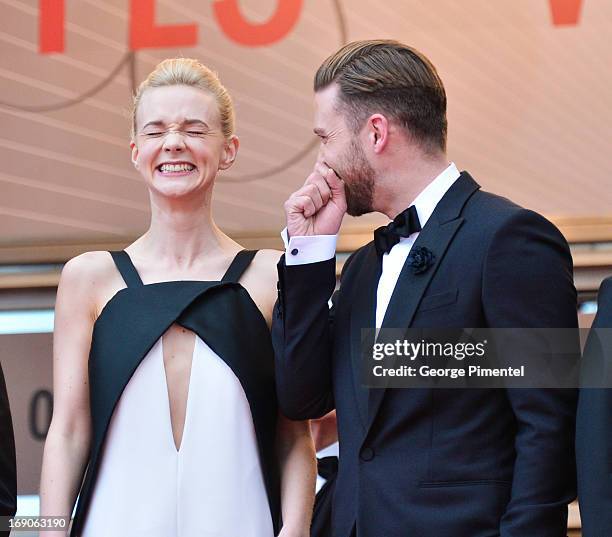 Carey Mulligan and Justin Timberlake attends the Premiere of 'Inside Llewyn Davis' at The 66th Annual Cannes Film Festival on May 19, 2013 in Cannes,...