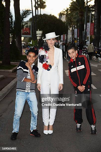 Olga Sorokina poses on the Croisette during the 66th Annual Cannes Film Festival on May 19, 2013 in Cannes, France.