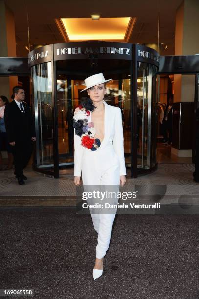 Olga Sorokina poses at the Hotel Martinez during the 66th Annual Cannes Film Festival on May 19, 2013 in Cannes, France.