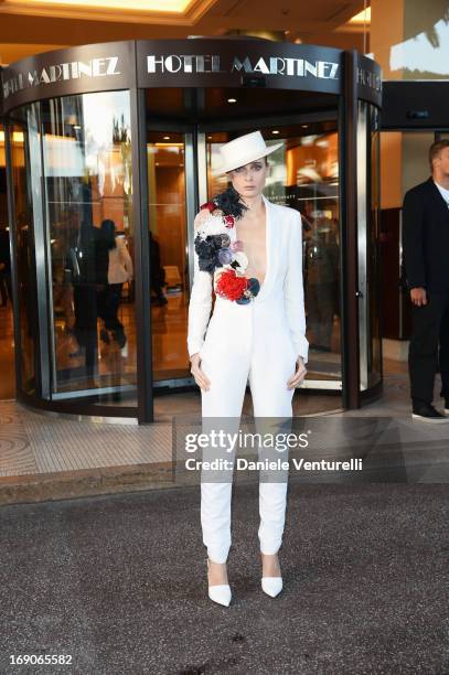 Olga Sorokina poses at the Hotel Martinez during the 66th Annual Cannes Film Festival on May 19, 2013 in Cannes, France.