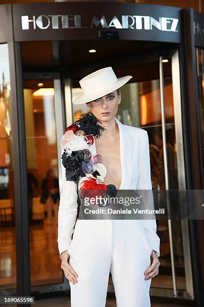 Olga Sorokina poses at the Hotel Martinez during the 66th Annual Cannes Film Festival on May 19, 2013 in Cannes, France.