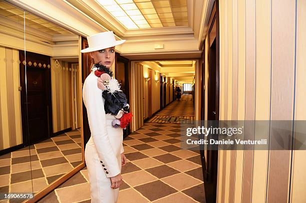 Olga Sorokina poses at the Hotel Martinez during the 66th Annual Cannes Film Festival on May 19, 2013 in Cannes, France.