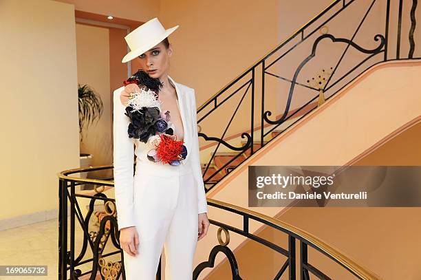 Olga Sorokina poses at the Hotel Martinez during the 66th Annual Cannes Film Festival on May 19, 2013 in Cannes, France.