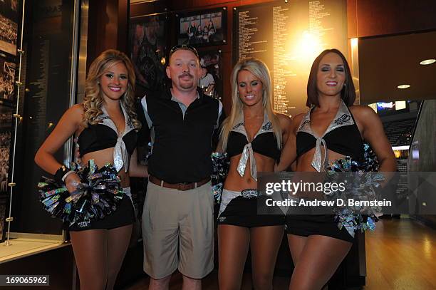 Fans arrive for the Game One of the Western Conference Finals between the Memphis Grizzlies and the San Antonio Spurs during the 2013 NBA Playoffs on...