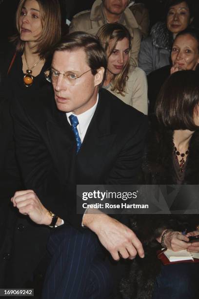 American businessman Shelby Bryan at the show for Marc Jacobs Fall 2002 Collection, 2002.